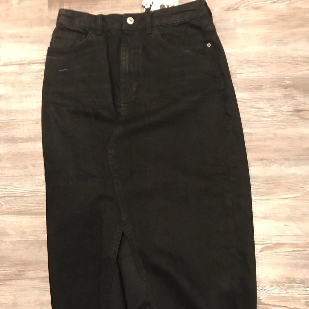 Topshop Midi Denim Skirt